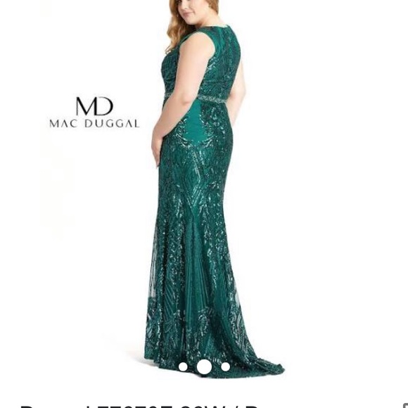 Mac Duggal Fabulouss Sequined Sleeveless Trumpet Gown Size:22 W - Picture 4 of 13